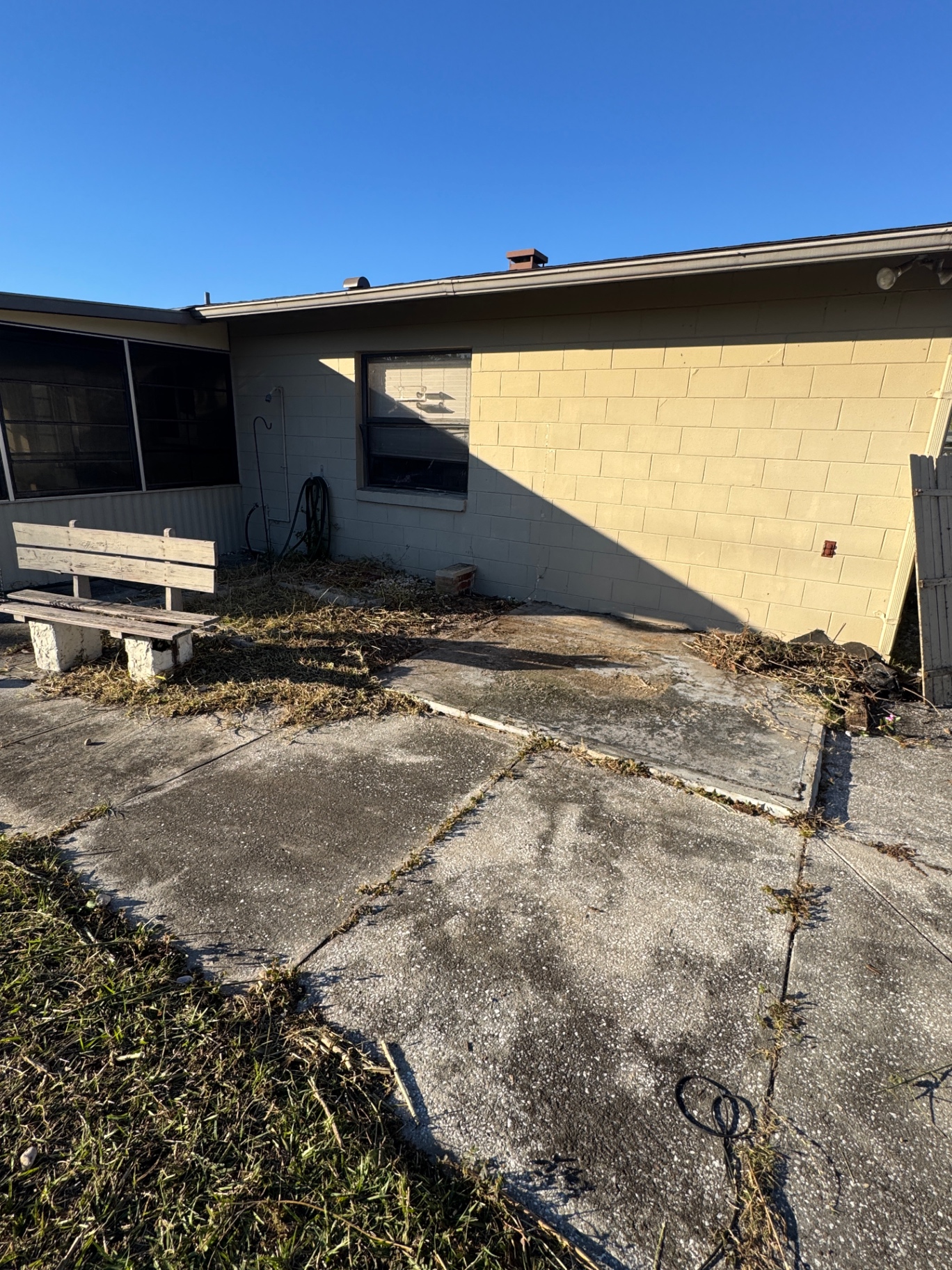 Same side bed cleaned up with weeds removed and the area cleared