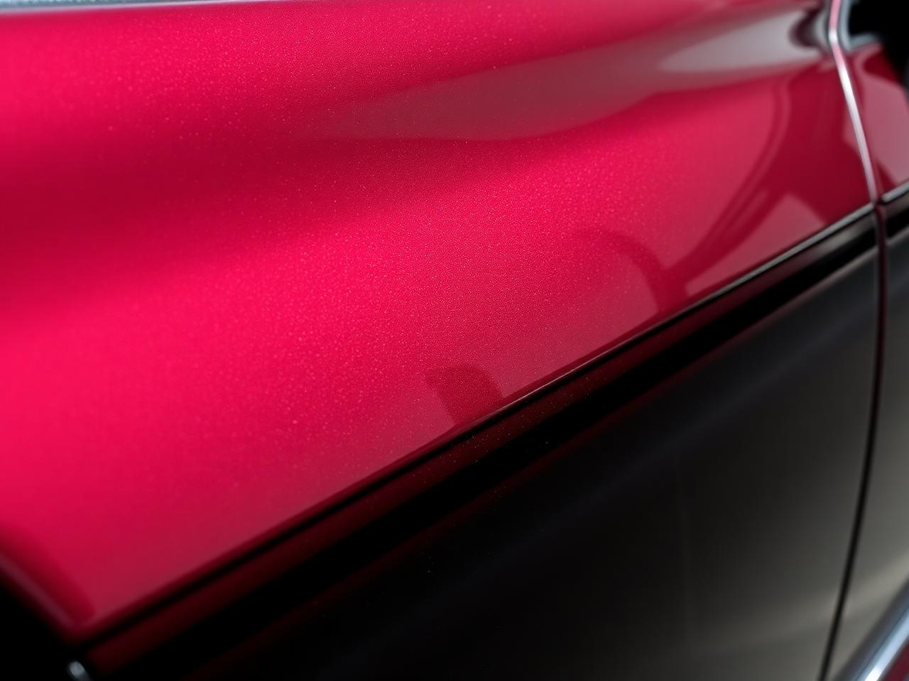 Same door panel after polishing, deep gloss finish