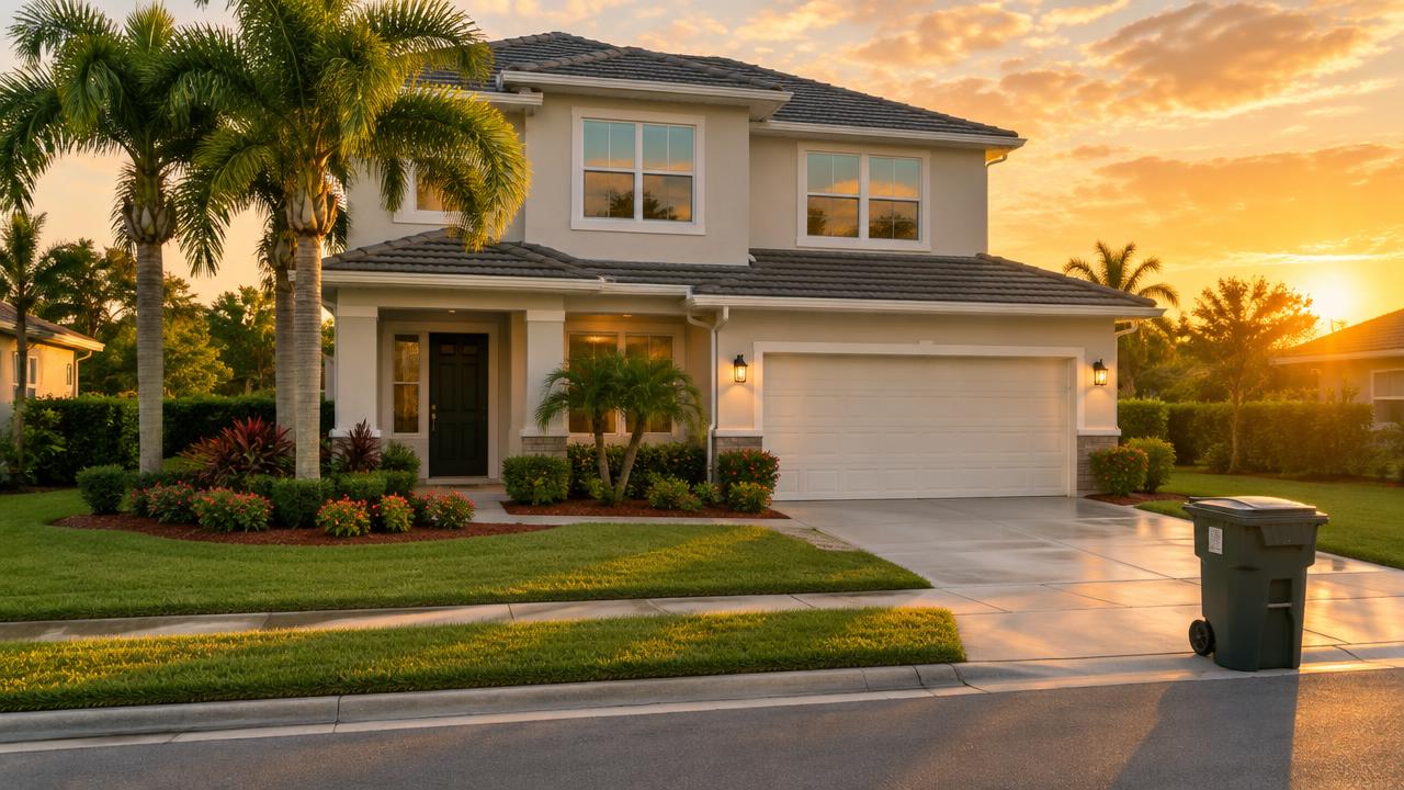Clean windows and gutters on a Florida home after Gator Home Services